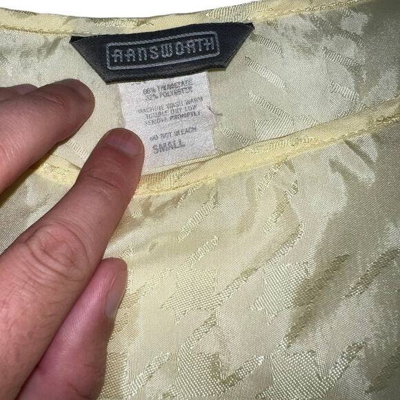 Aansworth Yellow Sleeveless 90s Blouse – Office Casual, Size Small - Picture 9 of 10